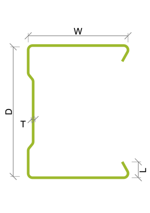 Knudson - Lipped channel section - Non structural