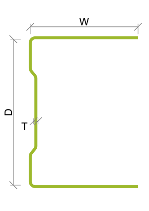 Knudson - Unlipped channel section - Non structural