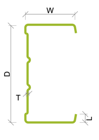 Scottsdale - Lipped channel section with web stiffeners